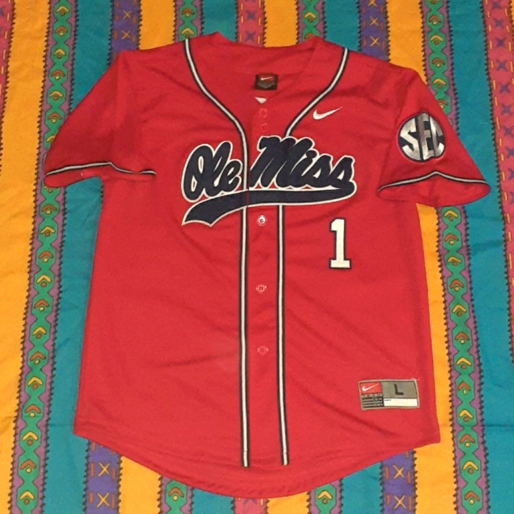 Nike Ole Miss Rebels Lassiter Authentic Baseball Softball Jersey